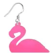 kolczyki flamingi neonowe rozowe 35x60 mm