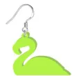 kolczyki flamingi neonowe zielone 35x60 mm