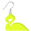 kolczyki flamingi neonowe zolte 35x60 mm