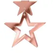kolczyki gwiazdki blysk rose gold lustrzane 40x55 mm