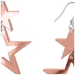 kolczyki gwiazdki blysk rose gold lustrzane 40x55 mm