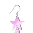 kolczyki gwiazdki blysk rozowe lustrzane 40x55 mm
