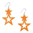 kolczyki gwiazdki classic pomaranczowe 40x55 mm