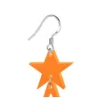 kolczyki gwiazdki classic pomaranczowe 40x55 mm