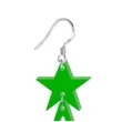 kolczyki gwiazdki classic zielone 40x55 mm