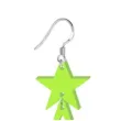 kolczyki gwiazdki neonowe zielone 40x55 mm