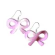 kolczyki kokardy nieskonczonosci rozowe lustrzane 37 x 25 mm
