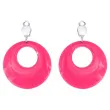 kolczyki kolka neonowe na klipsie rozowy partypal 4 5 cm
