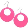 kolczyki kolka neonowe rozowe 50x50 mm