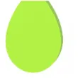kolczyki lezki neonowe zielone 30x45 mm