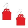 kolczyki mikolajkowe prezenty czerwone 35x40 mm