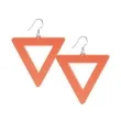 kolczyki neonowe trojkaty pomaranczowe 55 x 57 mm