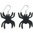 kolczyki pajaki czarne 28x33 mm