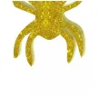 kolczyki pajaki zloty brokat 33x28 mm