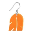 kolczyki piorka classic pomaranczowe 25x55 mm