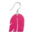 kolczyki piorka classic rozowe 25x55 mm