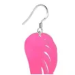 kolczyki skrzydla neonowe rozowe 25x55 mm