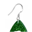 kolczyki sw patryk lezka zielone brokatowe 22x35 mm