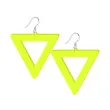 kolczyki trojkaty neonowe zolte 55 x 57 mm