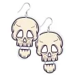 kolczyki z nadrukiem czaszka z ruchoma zuchwa 42x53 mm