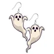 kolczyki z nadrukiem duszek straszek 35x53 mm