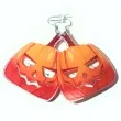 kolczyki z nadrukiem dynia z oblednymi oczami 42x53 mm
