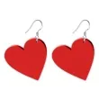 kolczyki zakochane serca czerwone 40x40 mm