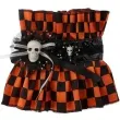 kolnierz kryza z czaszkami pomaranczowa szachownica godan
