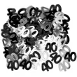 konfetti 40 czarno srebrne unique 14g