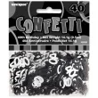 konfetti 40 czarno srebrne unique 14g