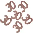 konfetti brokatowa liczba 30 rozowe zloto santex 7 cm 6 szt