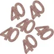 konfetti brokatowa liczba 40 rozowe zloto santex 7 cm 6 szt