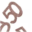 konfetti brokatowa liczba 50 rozowe zloto santex 7 cm 6 szt