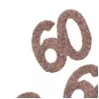 konfetti brokatowa liczba 60 rozowe zloto santex 7 cm 6 szt