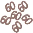konfetti brokatowa liczba 60 rozowe zloto santex 7 cm 6 szt