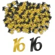 konfetti classy liczba 16 czarno zlote pd party 1 opak