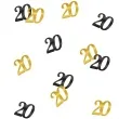 konfetti classy liczba 20 czarno zlote pd party 1 opak