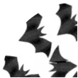 konfetti halloween nietoperze czarne 3 7 x 7 5 cm 10 szt