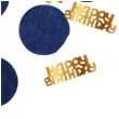 konfetti happy birthday urodziny niebiesko zlote folat 25g