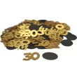 konfetti urodziny cyfra 30 zloto czarny 1 opak