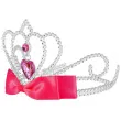 korona party diadem z kokarda rozowy partypal