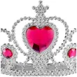 korona party tiara ksiezniczki z klejnotem rozowa widmann