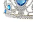 korona party tiara srebrna z klejnotem turkusowa partytino