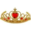 korona party tiara z czerwonym klejnotem zlota widmann