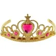 korona party tiara z rozowym klejnotem zlota widmann