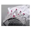 korona z welonem srebrna partydeco