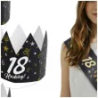korony papierowe 18 urodziny glamour birthday 3 szt