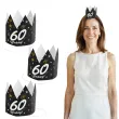 korony papierowe 60 urodziny glamour birthday 3 szt