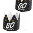 korony papierowe 80 urodziny glamour birthday 3 szt