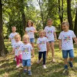 koszulka dziecieca z nadrukiem dla chlopca dziewczynki dzien kropki biala do przedszkola 104
